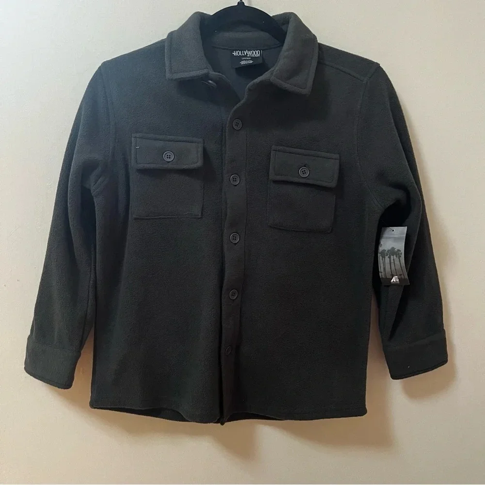 Hollywood Button-Up Fleece Jacket- Kids S/P/CH(8)- NWT